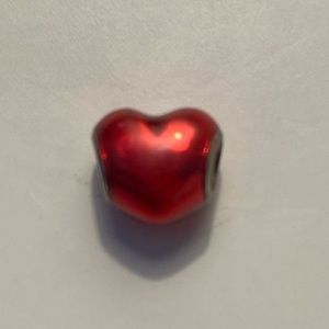 Pandora Metallic Red Heart Charm